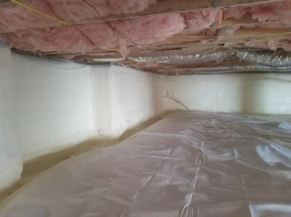 Crawl space encapsulation with closed-cell spray foam for Roof Maintenance in Garrison